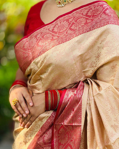 ব্লাউজ পিস সহ সফট কাতান শাড়ি - KT10